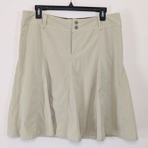 Athleta Women's Whatever Skirt Athletic Tennis Golf Flared Skort Beige - Size 10